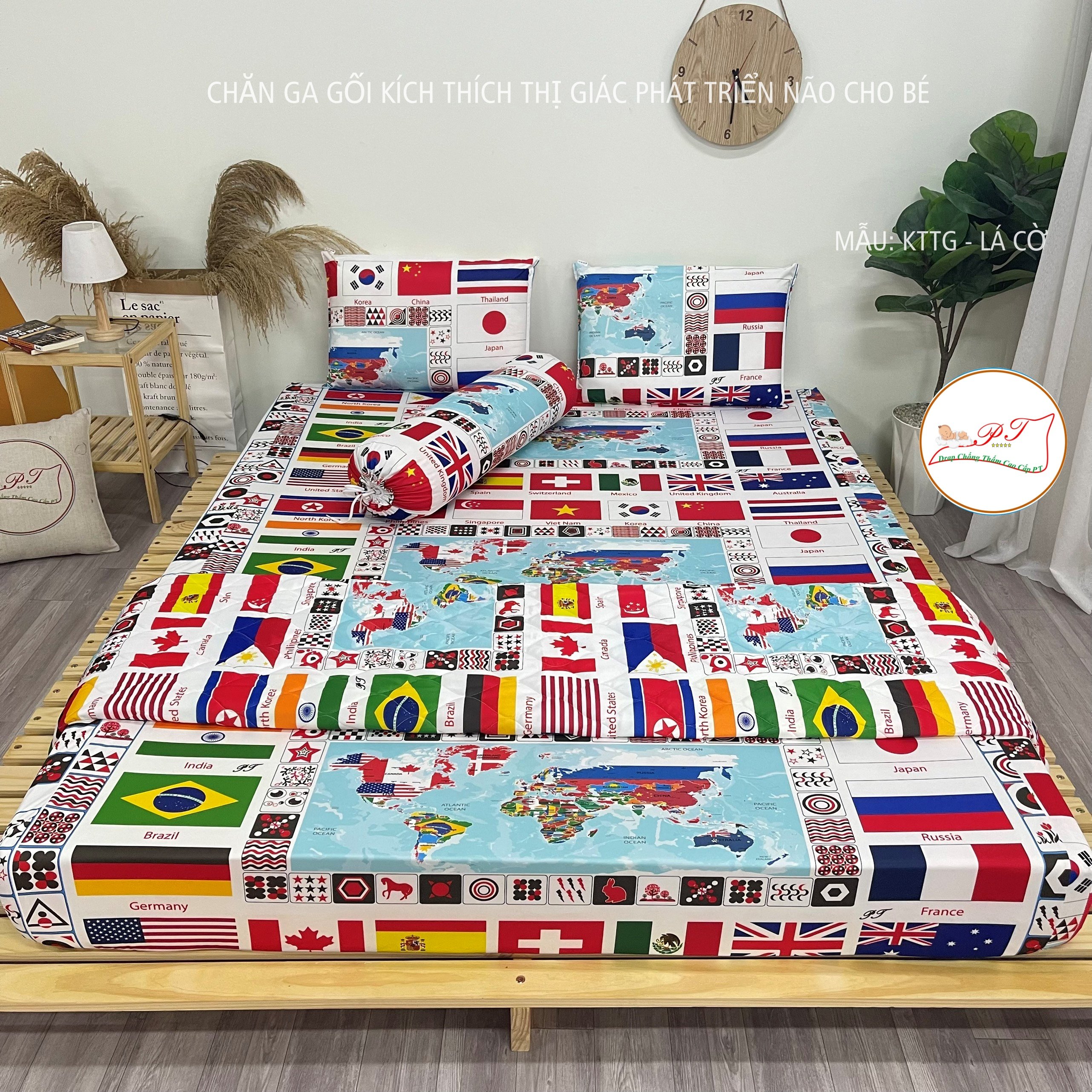 Ga Chống Thấm Cao Cấp PT Mẫu Họa Tiết Lá Cờ