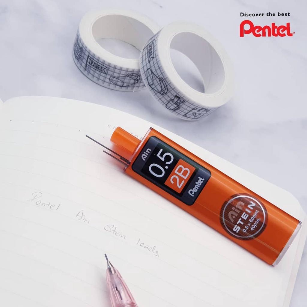 Ruột Chì Kim Pentel Ain Stein 2B Ngòi 0.3/0.5/0.7/0.9mm | Cấu Trúc Tổ Ong Siêu Cứng | Nét Viết Trơn Mượt