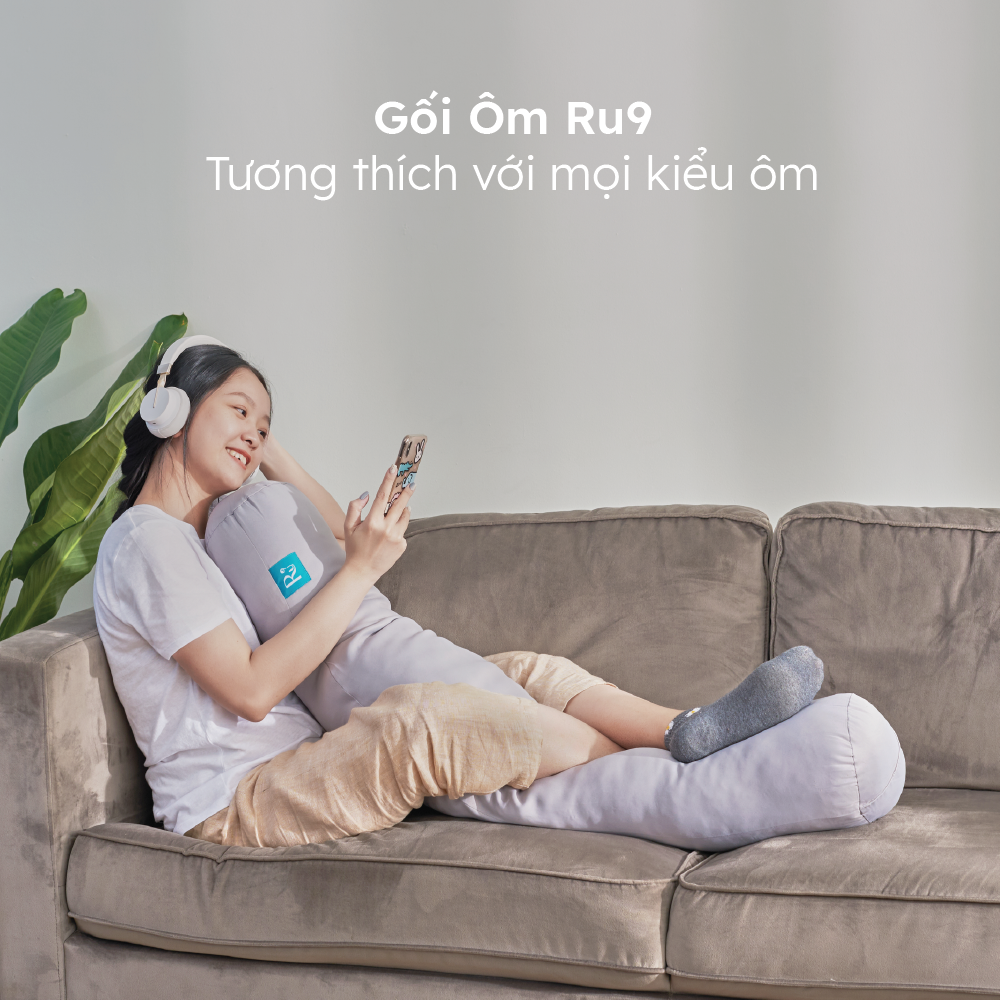 Gối Ôm Foam Ru9 Chiều Dài Khoa Học, Thiết Kế Giúp Ấm Bụng Dễ Ngủ