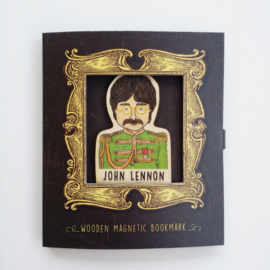 Bookmark gỗ nam châm John Lennon nhóm Beatles BO021