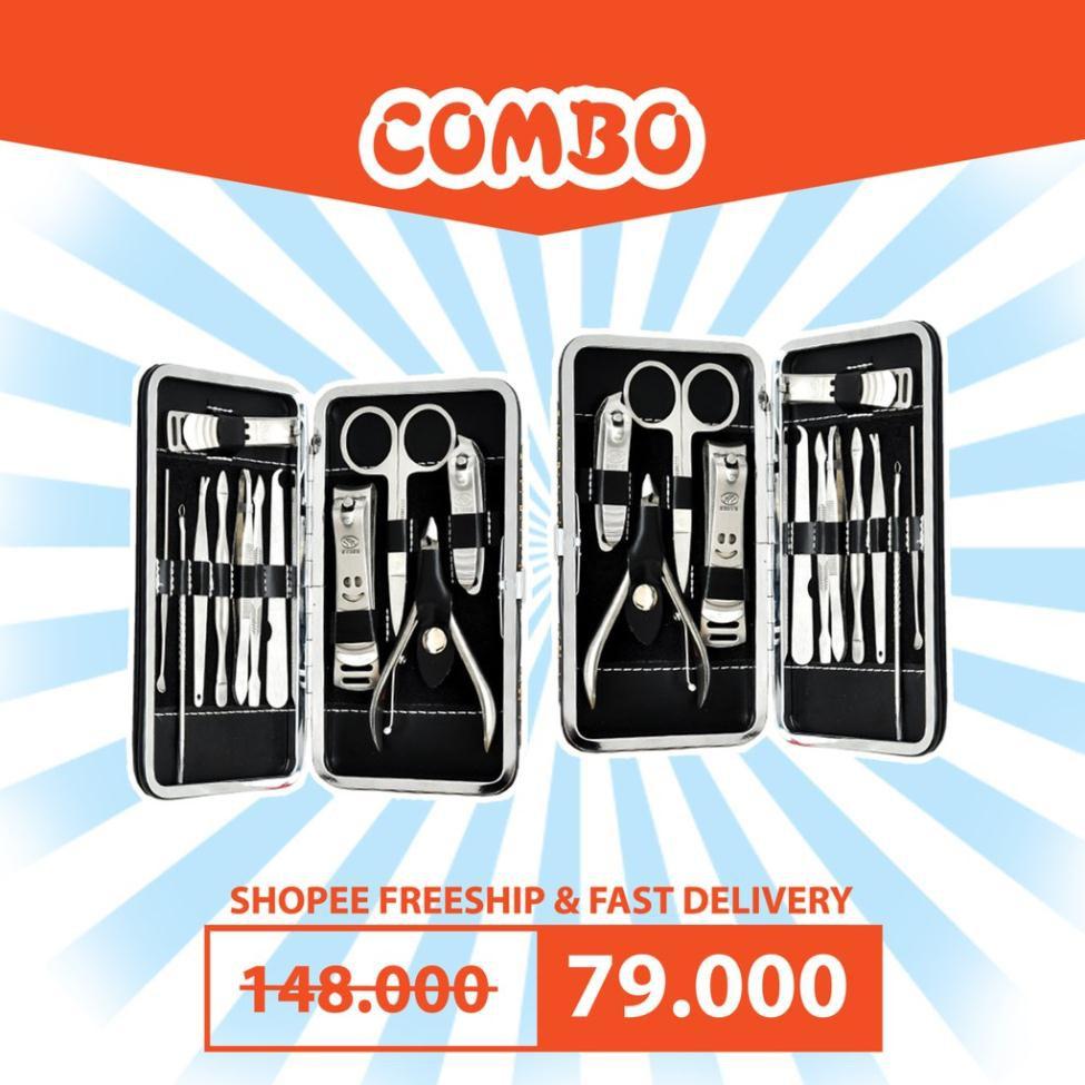 Combo 2 bộ dụng cụ chăm sóc móng 12 món