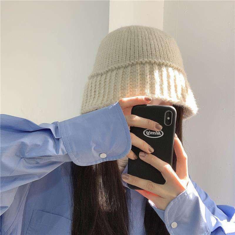 Mũ len nữ giữ ấm Yola shop, mũ bucket len thời trang Hàn Quốc dày giữ ấm mùa đông MULE.003