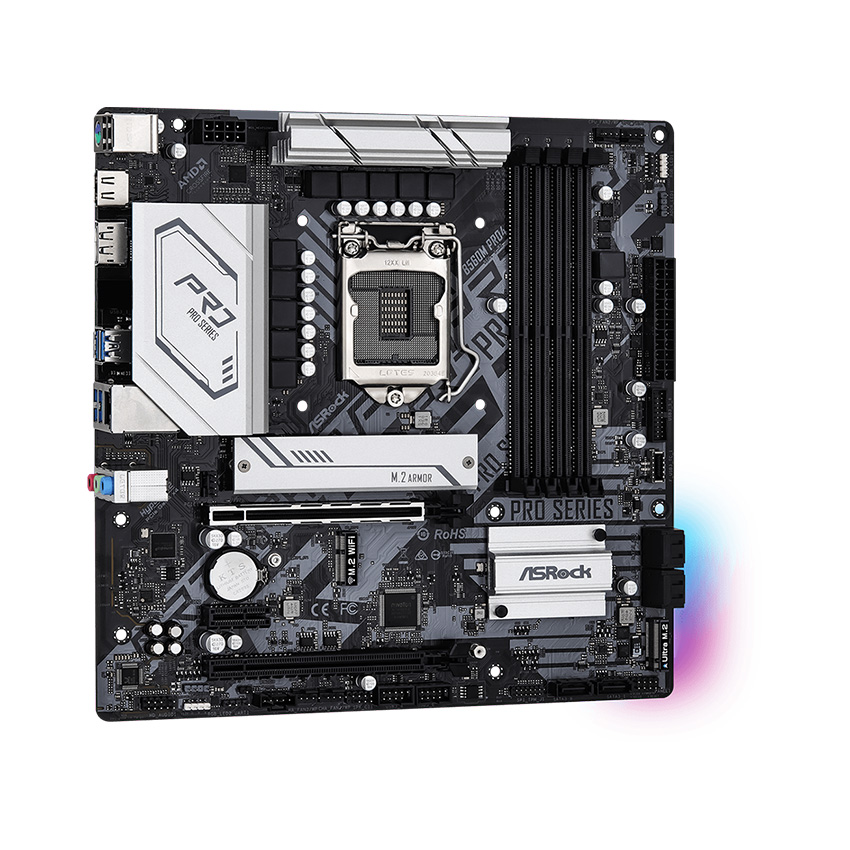 Mainboard ASROCK B560M PRO4 (Intel B560, Socket 1200, m-ATX, 4 khe Ram DDR4) - Hàng chính hãng