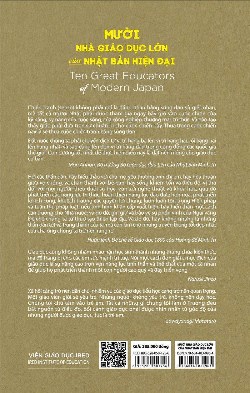 Hình ảnh Mười Nhà Giáo Dục Lớn Của Nhật Bản Hiện Đại (Ten Great Educators of Modern Japan) - Benjamin C. Duke - IRED Books