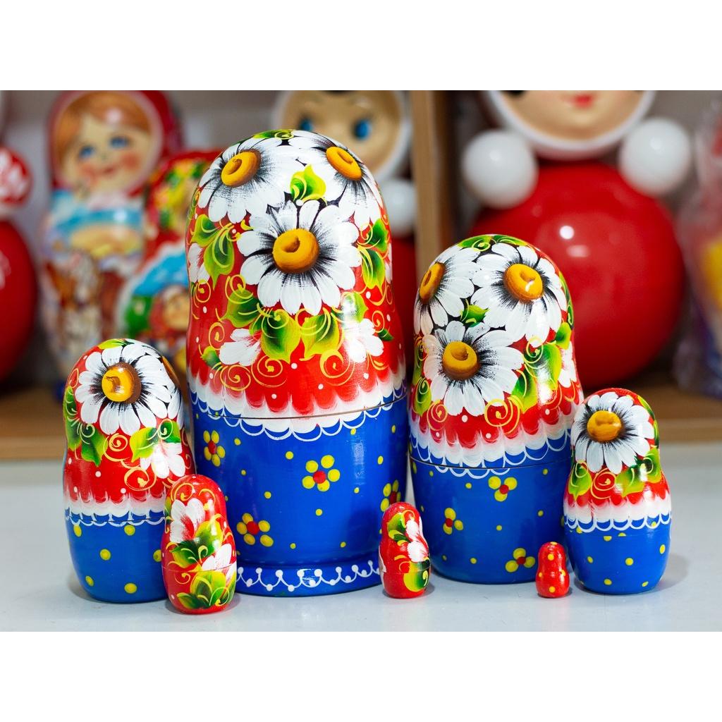 BỘ BÚP BÊ NGA MATRYOSHKA 7 LỚP 21CM "CÔ GÀ ĐẺ TRỨNG VÀNG" RẤT ĐẸP VÀ ĐỘC ĐÁO