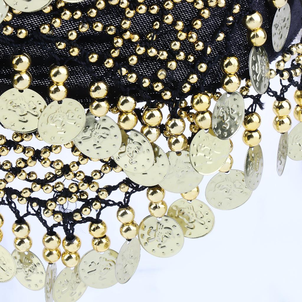 Women's Tassel Belly Dance Hip Scarf Hip Skirt Waist Chain With Gold Coins