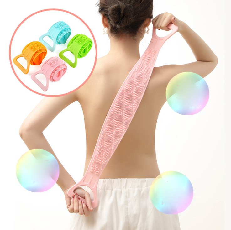 Bộ 3 Dây Tắm Massage Chà Lưng 2 Mặt Cho Gia Đình GROFA - Màu sắc ngẫu nhiên