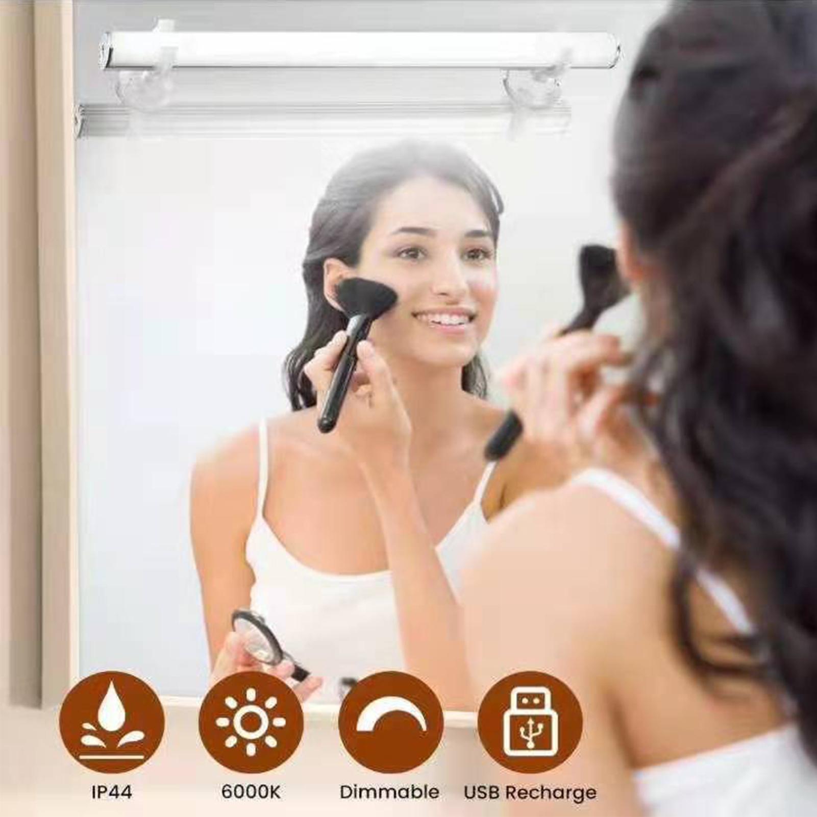LED Mirror Lights Wireless Portable Rechargeable Vanity Light 3 Brightness Touch Control Makeup Light