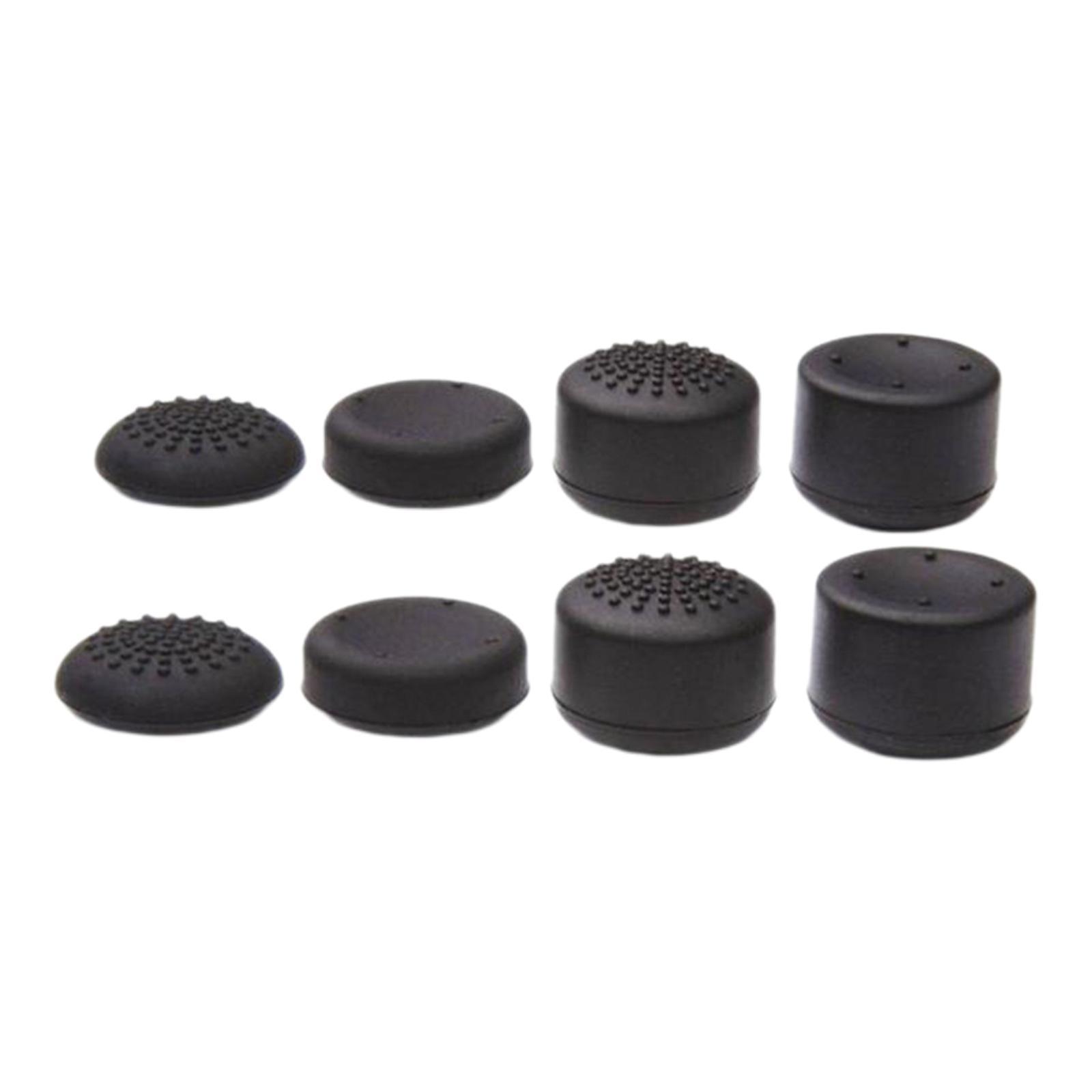 8 Pc   Grip Thumbsticks   For  Controller Black