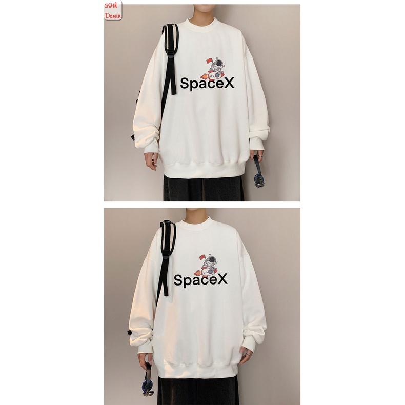 Áo nỉ SPACEX phong cách Hip Hop graffiti sweater unisex Form rộng Free Size