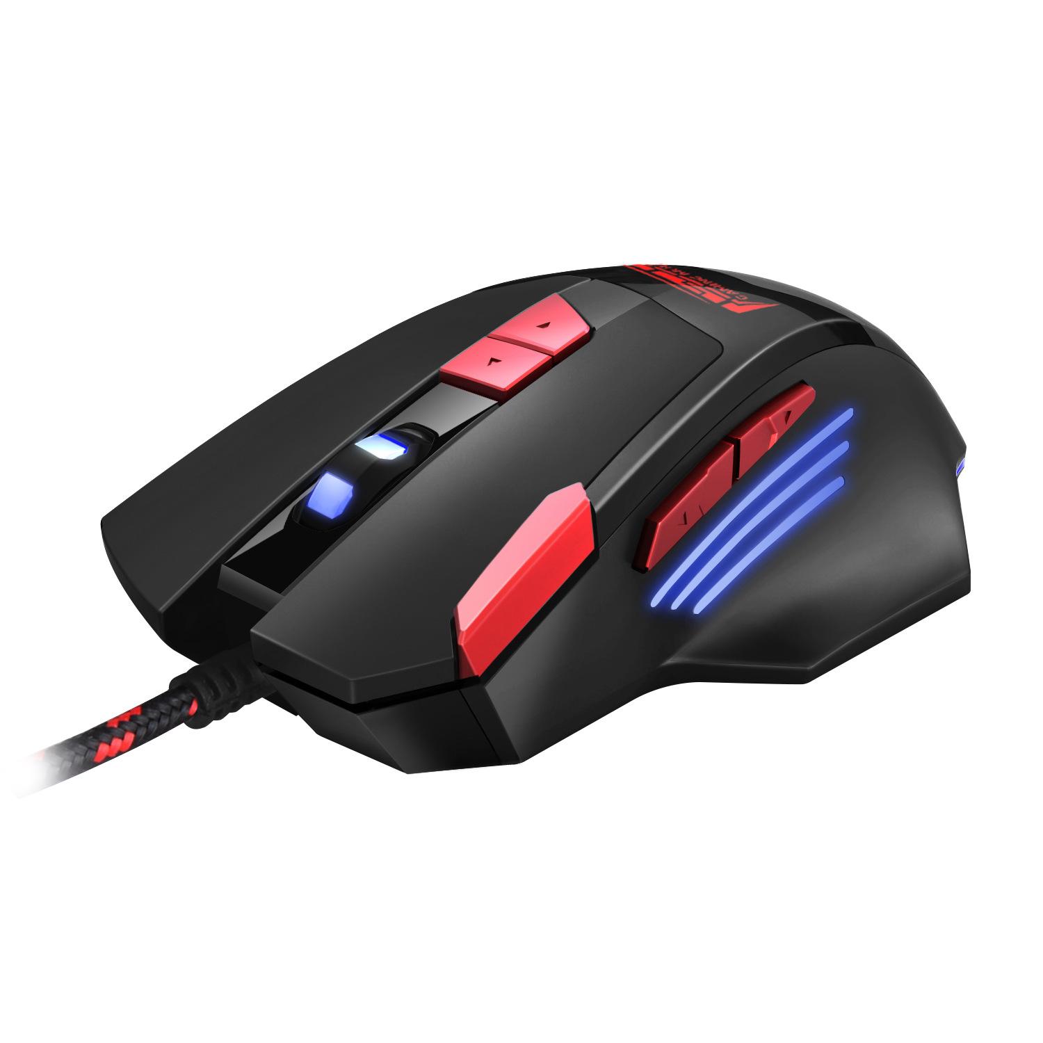 Lập Trình Macro 8D USB Có Dây 6800 DPI Chuột RGB Đèn LED Hậu 8 Phím Pubg Chuột Chơi Game Game Thủ Chuột Dành Cho máy Tính Laptop Máy Tính
