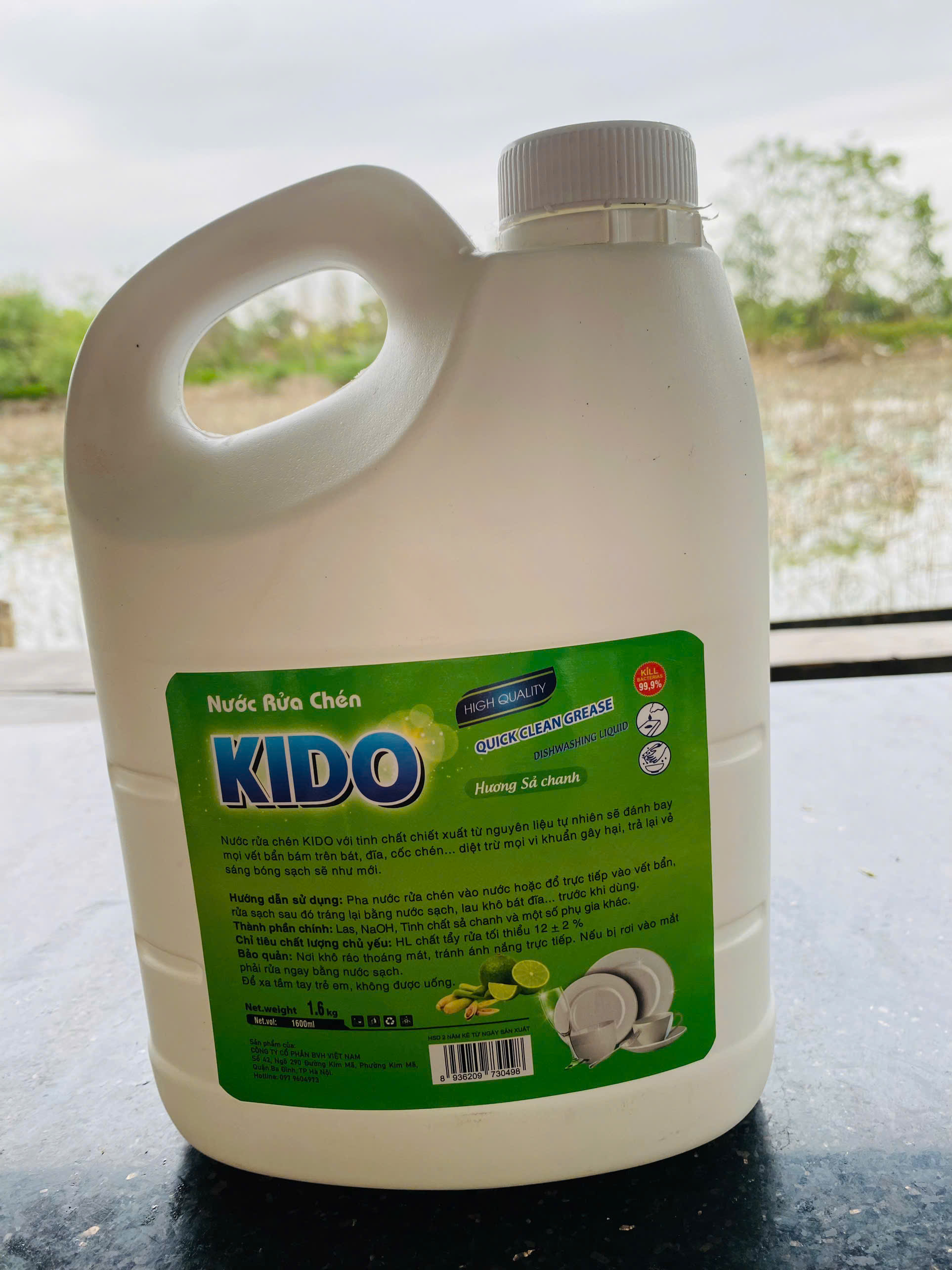 Nước Rửa Chén KIDO Hương Chanh 1,6 Lít - Hiệu Quả Làm Sạch, Thơm Mát Tự Nhiên