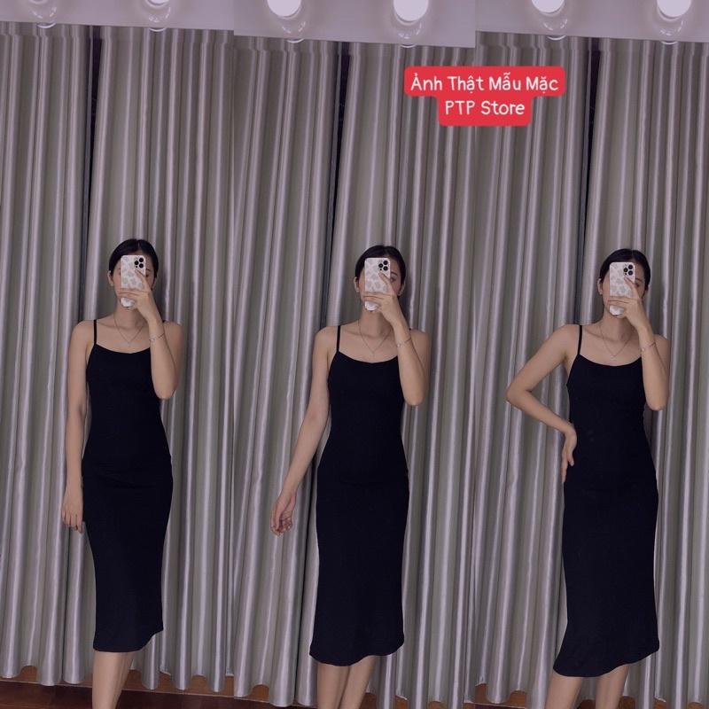 Váy Body Maxi 2 Dây Dáng Dài, Váy 2 Dây Dáng Ôm Có Ảnh Thật Kèm Video