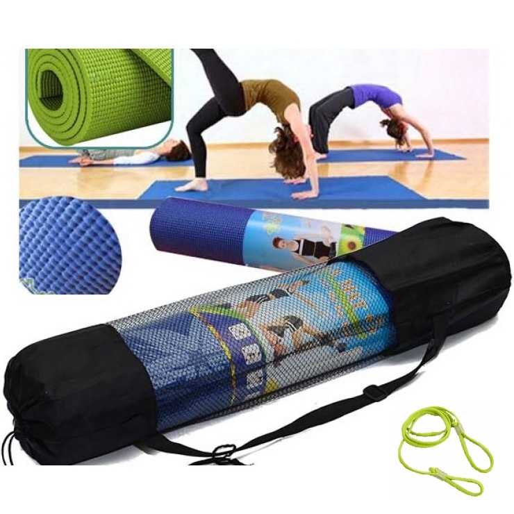 Thảm Tập Yoga miDoctor + Bao Tập Thảm Yoga + Dây Buộc Thảm (Giao Màu Ngẫu Nhiên)