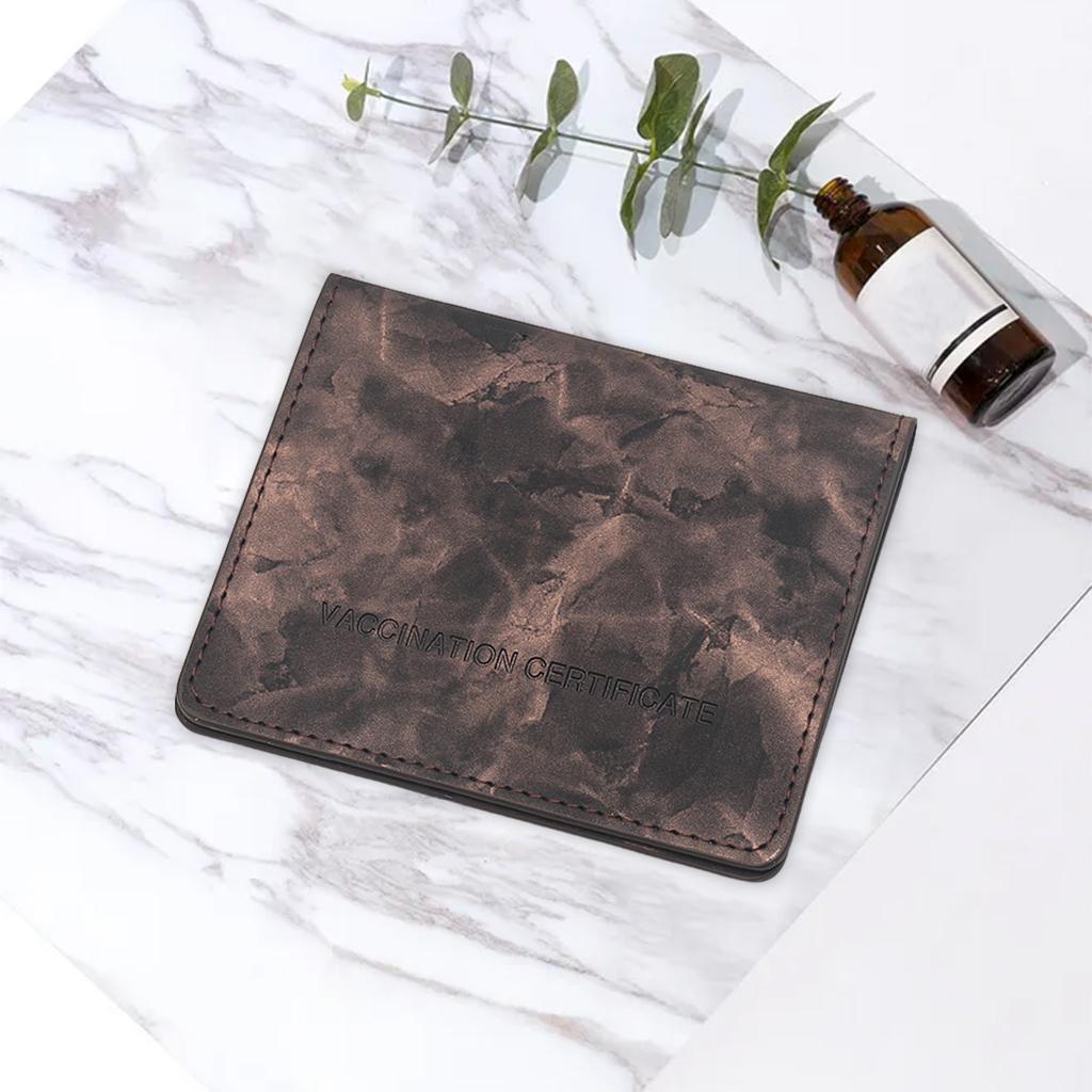 2x Vaccination Card Protective Cover Leather CDC Card Holder Cover holder