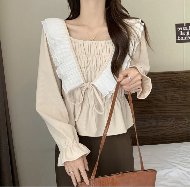 Áo Kiểu Nữ Tay Dài kiểu dáng đơn giản,phong cách trẻ trung,nữ tính và đáng yêu. Áo với màu sắc tôn da,dễ dàng mix với trang phục Áo thích hợp cho chị em đi làm công sở,đi chơi,đi tiệc nhé