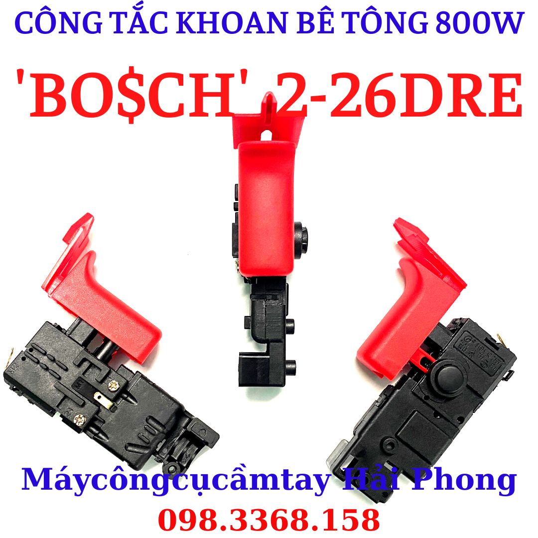 Công tắc máy khoan dùng cho 'BO.S.CH' 3 chức năng , 'ZhongTai' , 'FEG'... 6A -100V/250V -50/60Hz