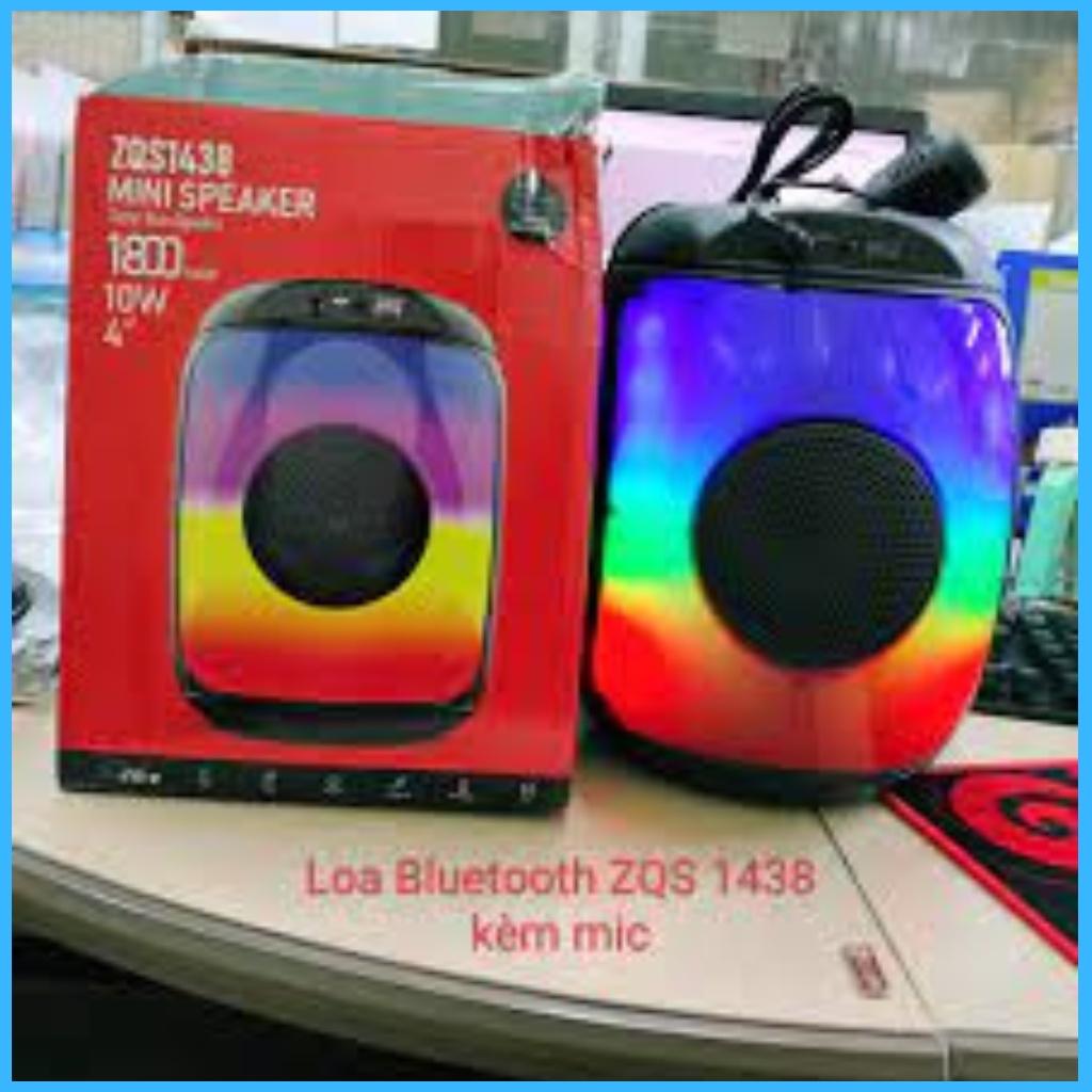 LOA BLUETOOTH ZQS - 1438 , CÔNG SUẤT 10W , LED RGB , KÈM MICRO DÂY