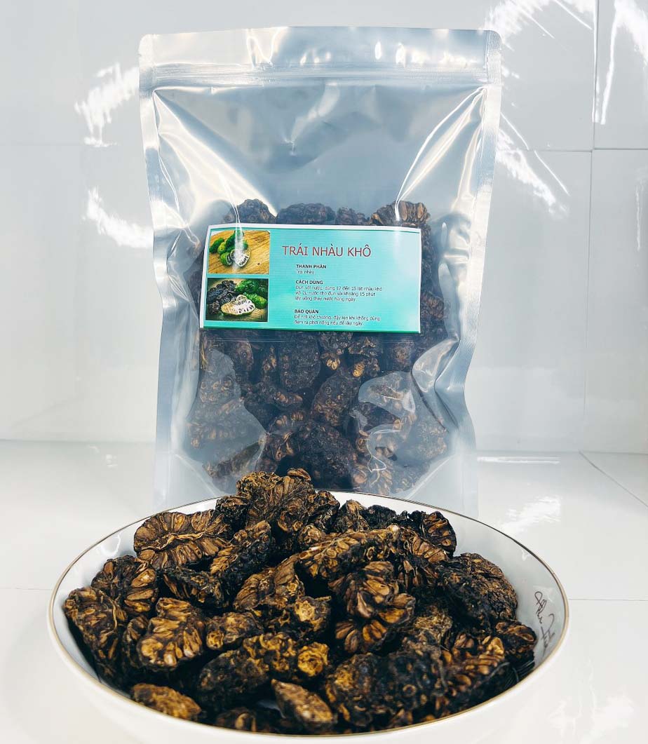 Trái nhàu khô làm trà ( Gói 1kg) - Trái nhàu là thảo dược quý hỗ trợ nhức mỏi tiểu đường và K