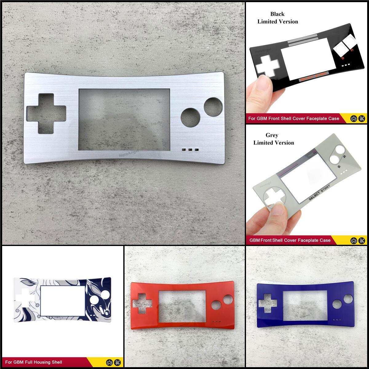 MỚI 11 Màu Dành Cho Máy Nintendo GameBoy Micro Cover Phiên Bản Giới Hạn Mặt Trước Tấm Che Mặt Cho Hệ Thống GBM Vỏ Trước Màu Sắc: Đen Sáng