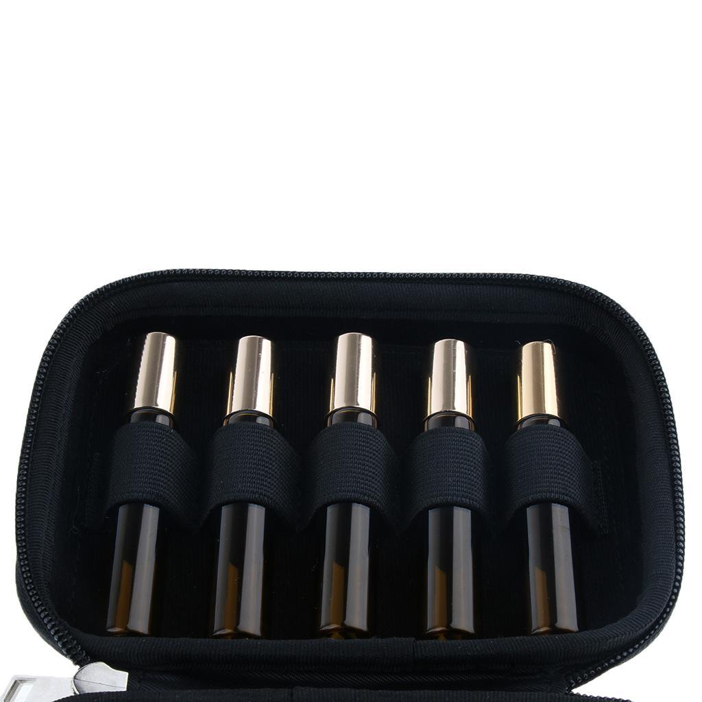 Portable Travel Zipper Essential Oil Bag Carrying Storage Case for 10 Pieces 10ml
