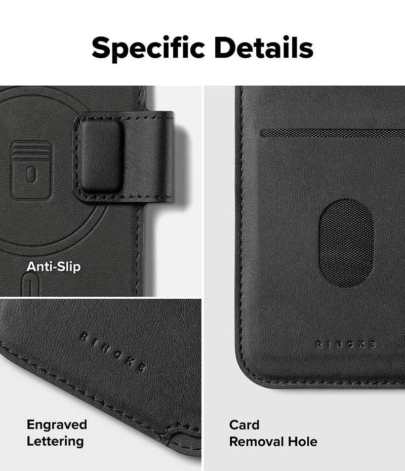 Ví từ tính RINGKE Folio Grip Wallet Magnetic cho iPhone 17 Pro Max - Hàng Chính Hãng