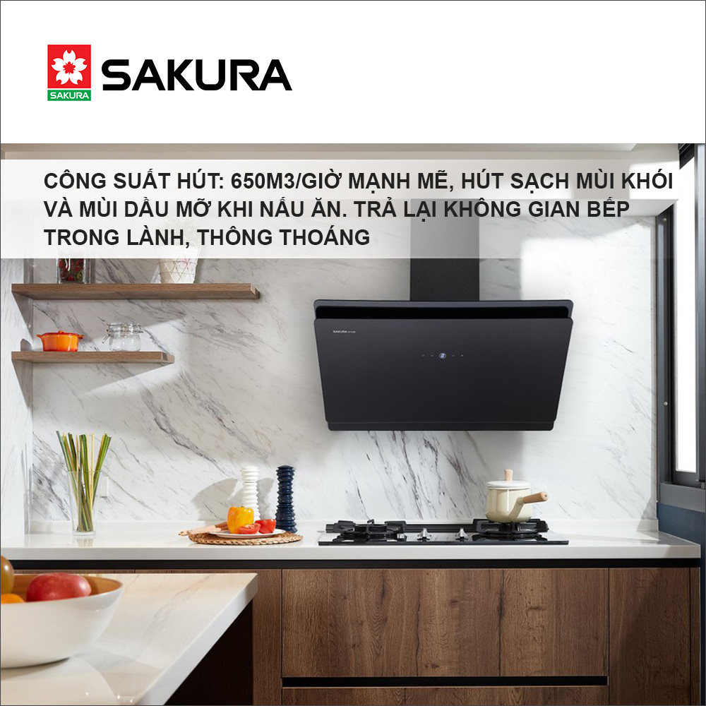 Máy Hút Khói SAKURA R-7135B Treo Tủ Kệ, Lọc Than Hoạt Tính - Hàng Chính Hãng