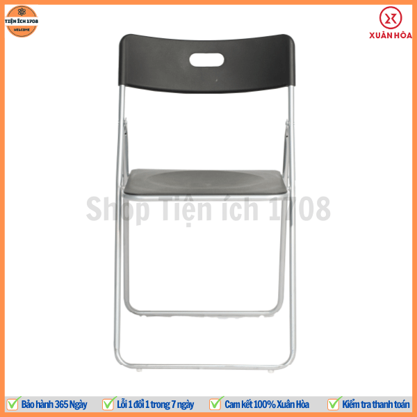 Ghế gấp khung ống thép sơn tĩnh điện mặt ngồi tựa lưng nhựa GS-22-00 Xuân Hòa