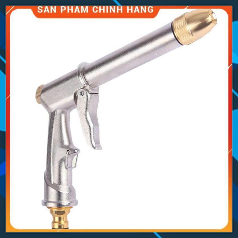 Vòi nước vòi phun nước rửa xe tưới cây tăng áp thông minh + bộ dây bơm nước cao cấp TLG 206810 đầu đồng,nối đen