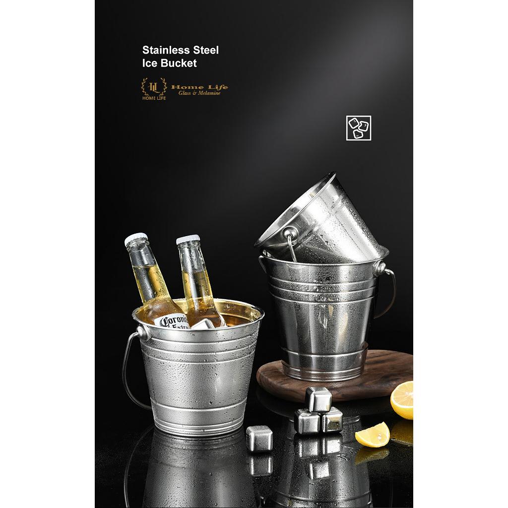 Xô Đá Quai INOX - XÔ ƯỚP LẠNH CHẤT LIỆU INOX KHÔNG GỈ - KHÔNG BẠC MÀU