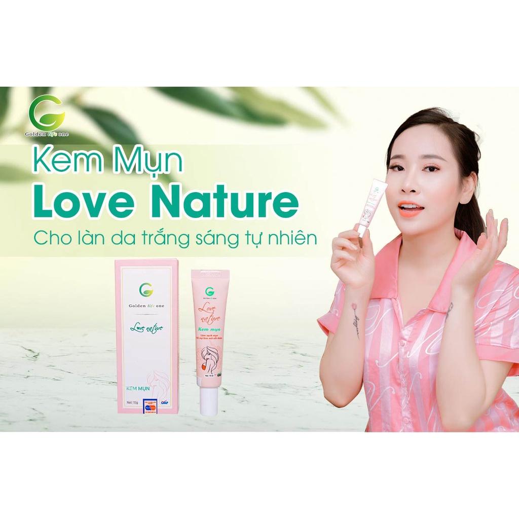 Combo Tẩy Tế Bào Chết Love Nature 100ML + Sữa Rửa Mặt 50ML + Kem Mụn 15G + Mặt Nạ Tảo Biển 30G