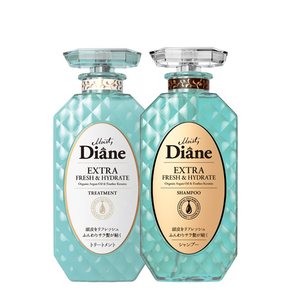 Bộ dầu gội &amp; xả  kiểm soát dầu Moist Diane Extra Fresh &amp; Hydrate (450ml*2)