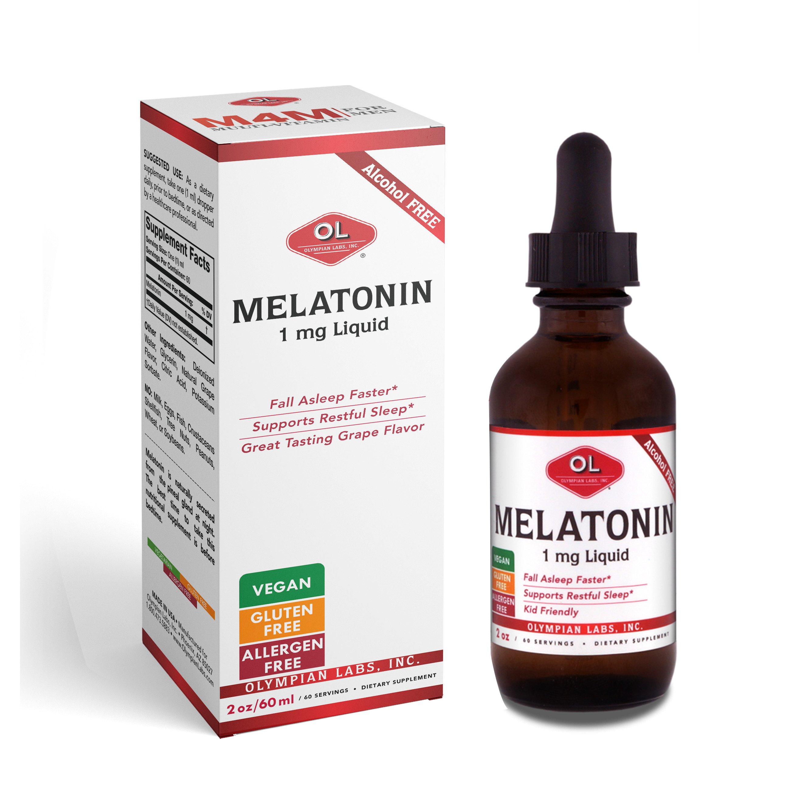 Thực Phẩm Chức Năng Olympian Labs Melatonin 1Mg Hỗ Trợ Điều Hòa Và Cải Thiện Giấc Ngủ 60Ml