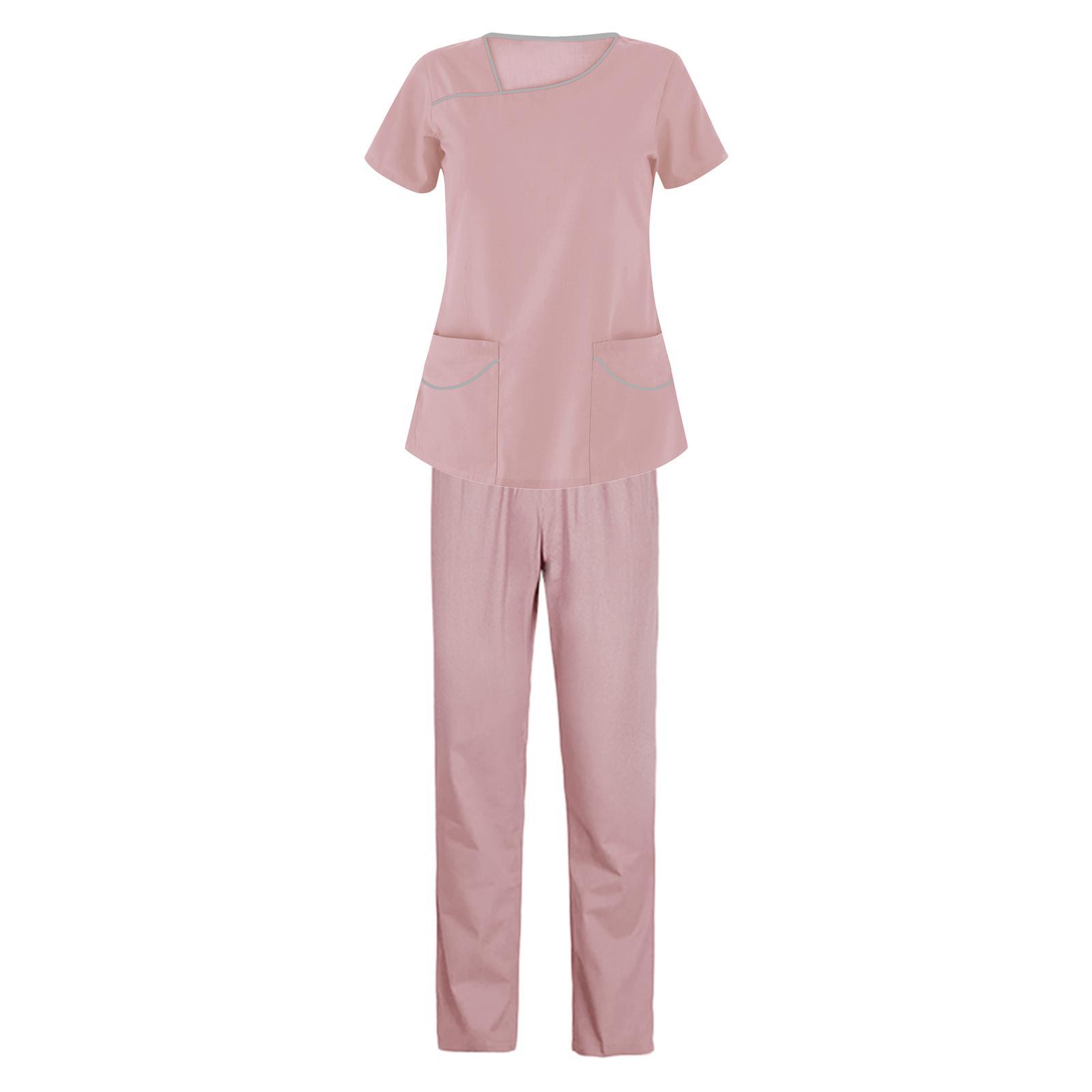 Uniforms Scrub Set Nurse Top Pants Breathable Clothes for Healthcare Nursing