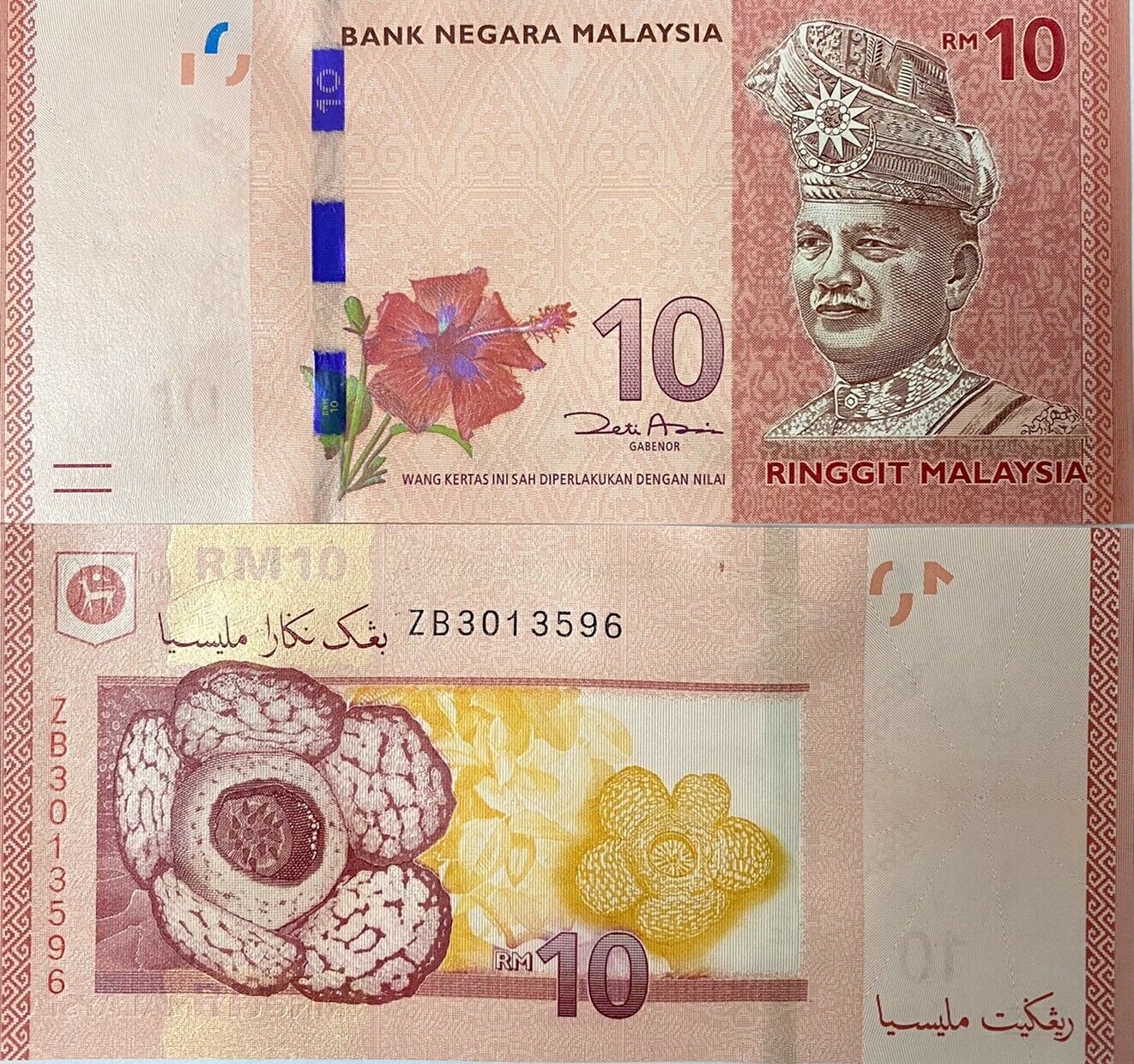 Tiền Đông Nam Á , 10 ringgit Malaysia phiên bản mới cứng, tặng kèm phơi bảo quản