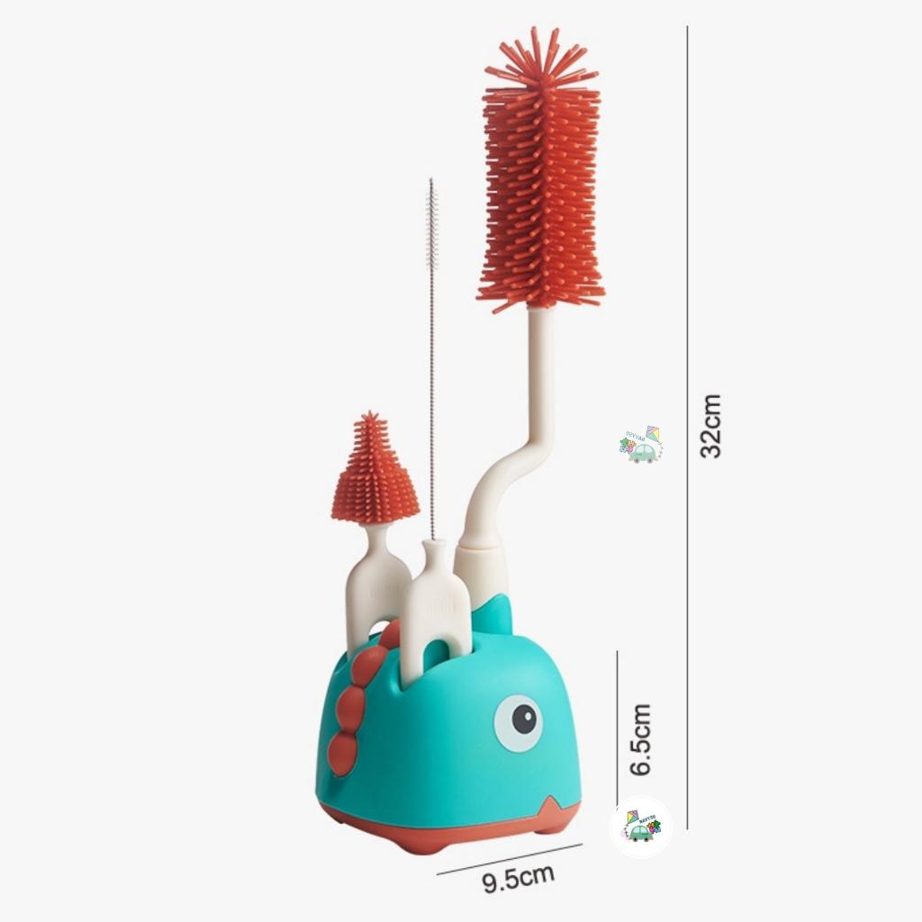 Cọ rửa bình sữa silicone ,cọ rửa bình sữa đặc biệt cho bé tay cầm dài, cọ rửa bình sữa di động, cọ núm vú