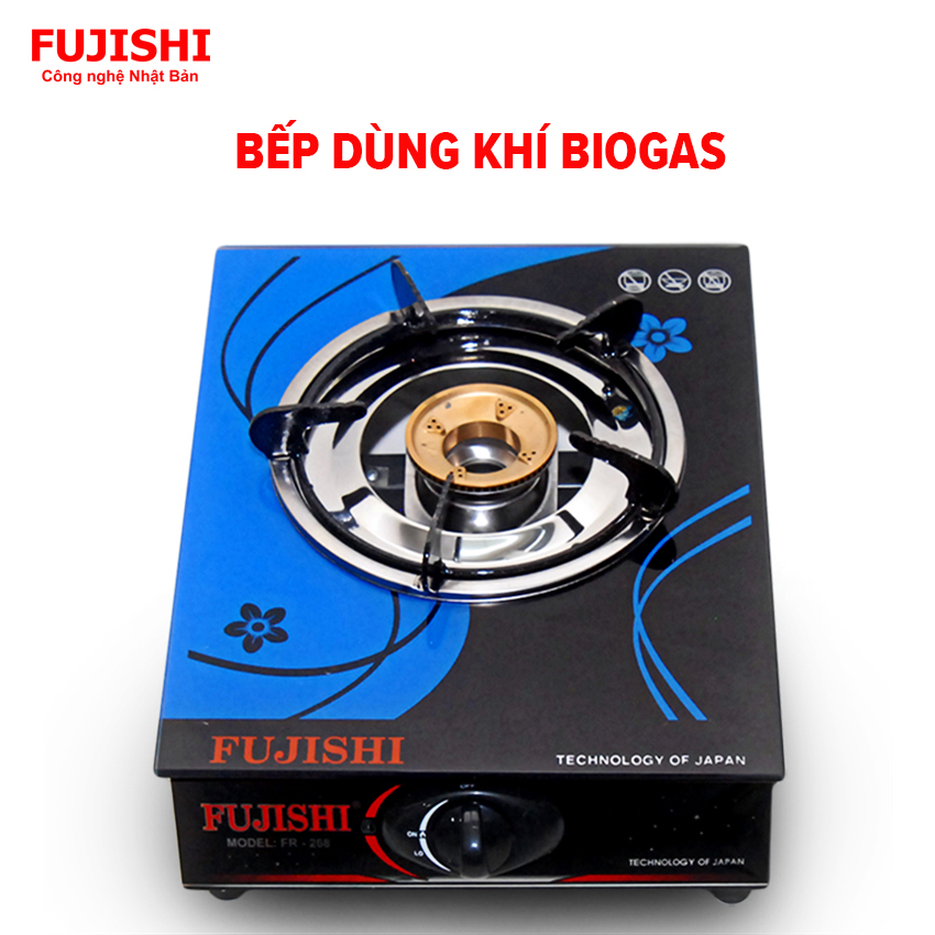 Bếp Biogas Đơn Chén Đồng Kính Cường Lực Fujishi FJ-BG1 - Hàng Chính Hãng