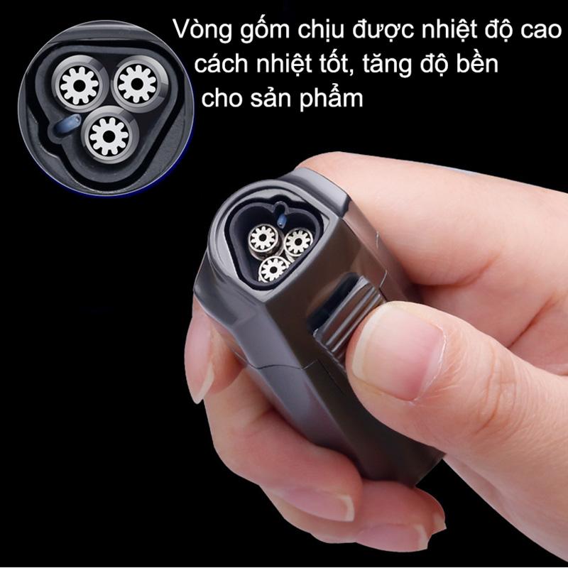 Hột Quẹt Bật Lửa Gas Jobon ZB-201 Khò 3 Tia Cực Mạnh Nhìn Thấy Lượng Gas Bên Trong FULL BOX Tặng Kèm Dụng Cụ Chỉnh To/Nhỏ Lửa - Nhiều Màu
