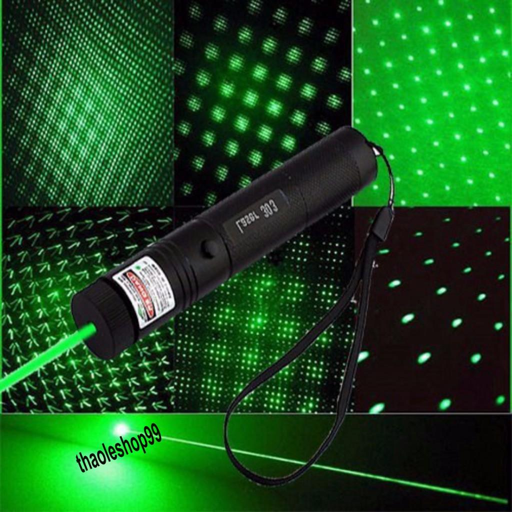 Đèn Laser Siêu Mạnh-Đèn Laze 303 Tia Sáng Xanh - Đỏ