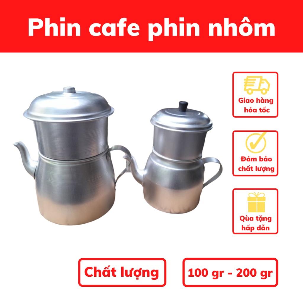 ấm phin pha cà phê nhôm giày lọc ủ cà phê 100-200 gram có ấm và vòi rót tiện lợi cao cấp đảm bảo sử dụng tại nhà