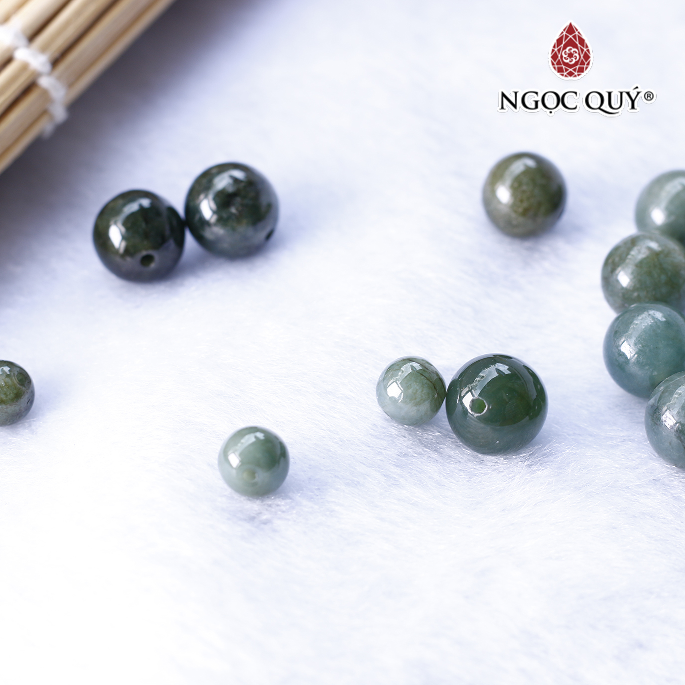 Hạt lẻ đá Cẩm Thạch Dầu mệnh mộc hỏa - Ngọc Qúy Gemstones