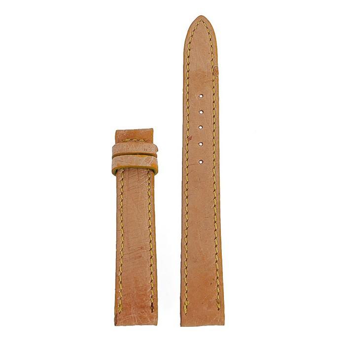 HC8458 - Dây đồng hồ Huy Hoàng da đà điểu da bụng size 12,14 màu vàng bò