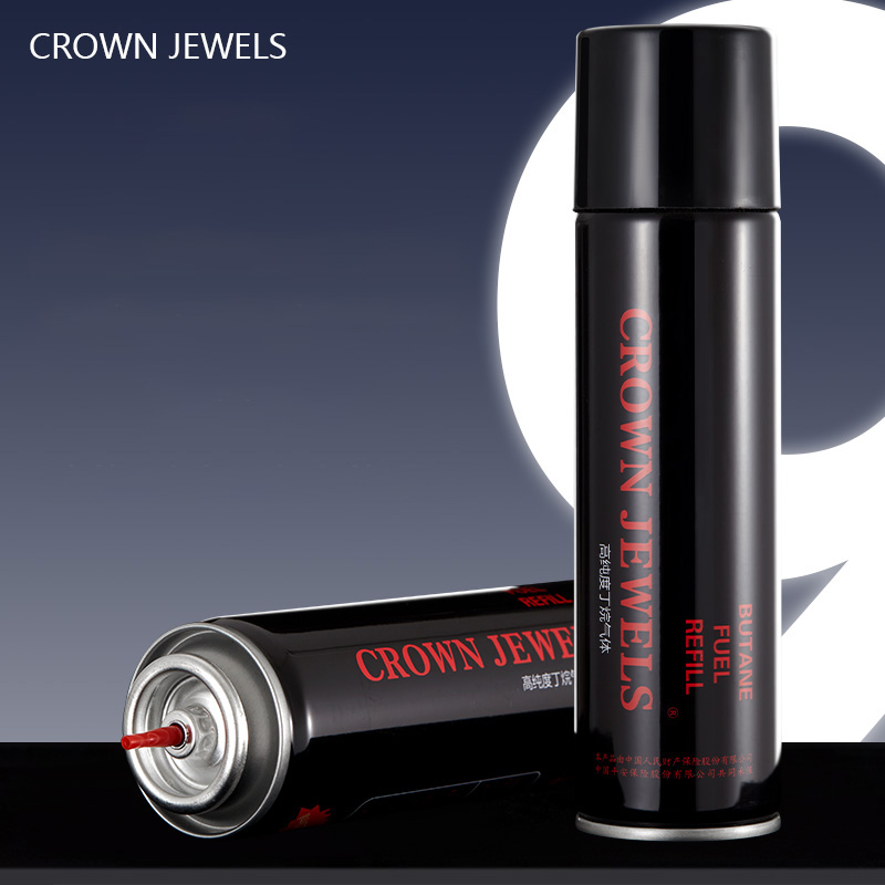 Bình Nạp Nhiên Liệu, Bình Gas Bơm Bật Lửa Chuyên Dụng Crown Jewels Màu Đen 200ML