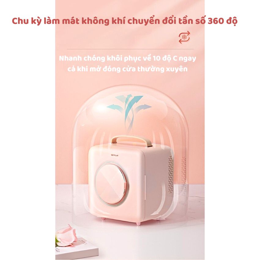 TỦ LẠNH MINI SIÊU XINH ĐỂ MỸ PHẨM DUNG TÍCH 9L