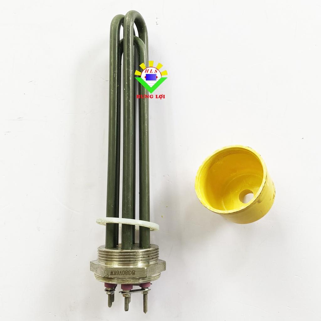 Điện trở gia nhiệt phi 47 58 tất cả bằng INOX 316L Chống Ăn Mòn công suất 6 12KW điện áp 220/380V