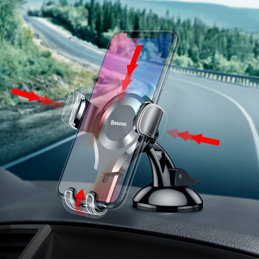 [Hàng Chính Hãng] Bộ đế giữ điện thoại dùng trong xe hơi Baseus Osculum Type Gravity Car Mount (Hút chân không, Gắn Táp lô xe) LV374