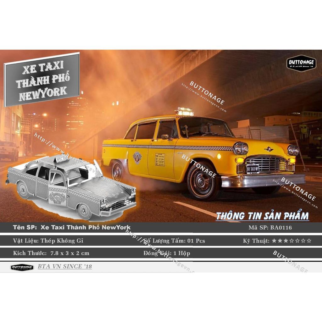 Mô Hình Lắp Ráp 3d Xe Taxi Thành Phố NewYork