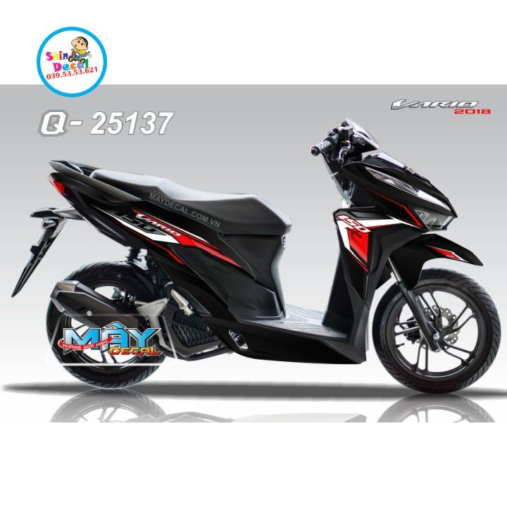 Tem xe vario 150 25137 dán xe đen nhám
