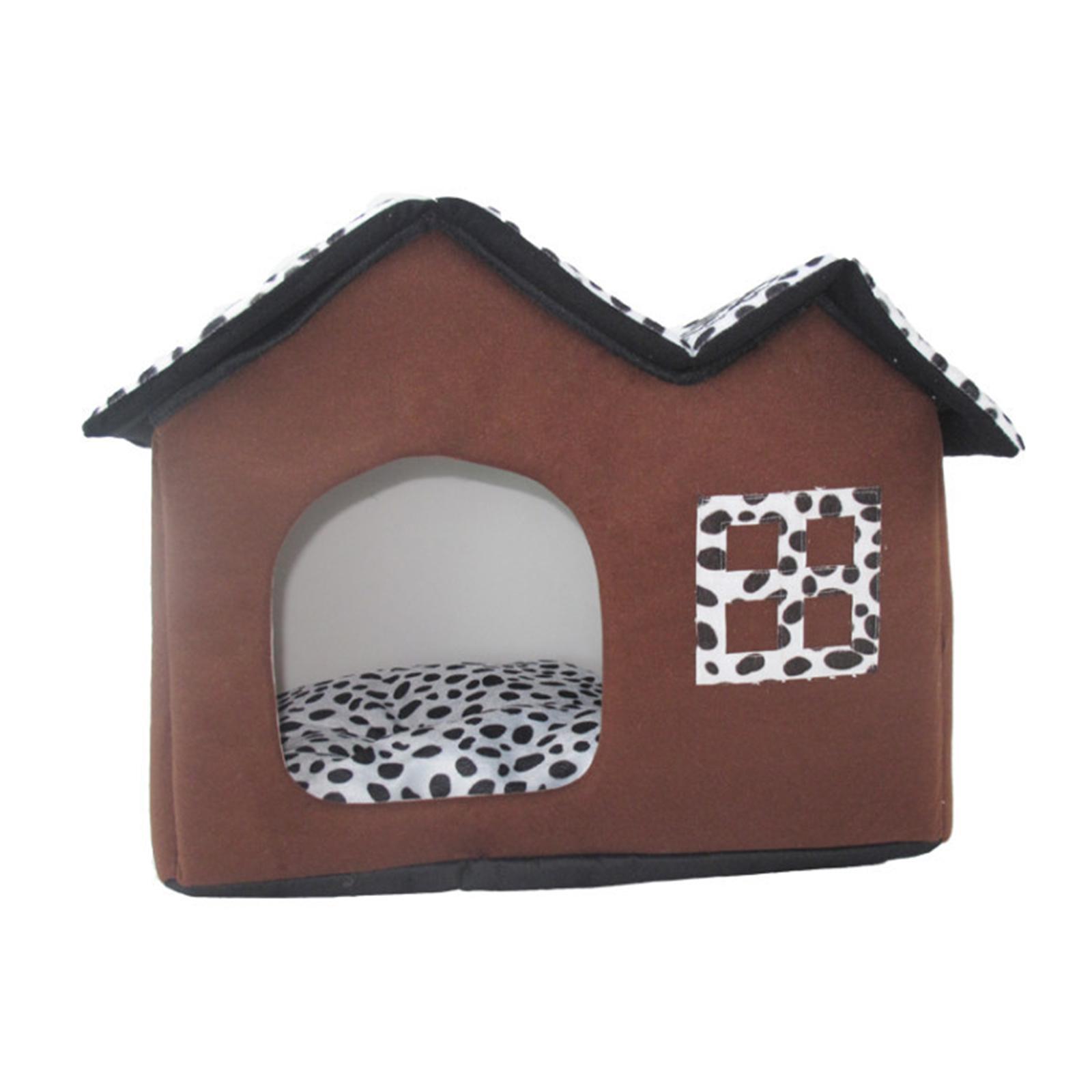 Pet Cat Bed Nest Small Dog House Washable Universal Foldable Puppy Shelter Warm Kennel Winter Cave for Indoor Outdoor Pet Supplies