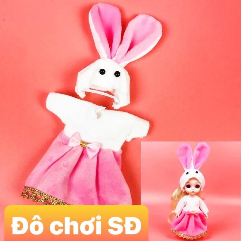 Quần áo búp bê 16cm - áo tai thỏ